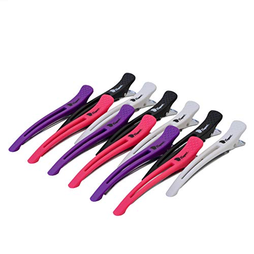 Product Cover Fagaci Hair Clips | 12 Hair Clips for Styling and Sectioning with Silicone Band | Professional Hair Clips for Women - Salon Hair Clips and DIY Accessories - Durable, Anti-Slip