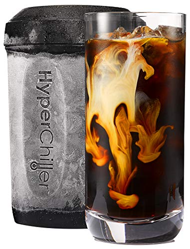 Product Cover HyperChiller HC2 Patented Coffee/Beverage Cooler Ready in One Minute, Reusable for Iced Tea, Wine, Spirits, Alcohol, Juice, 12.5 oz, Black