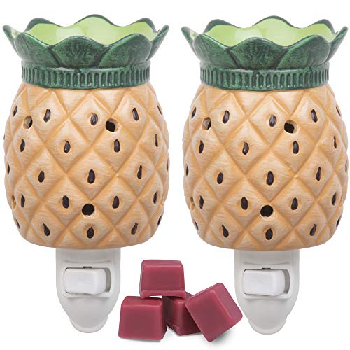 Product Cover Deco Plug-in Fragrance Wax Melt Warmer, Set of 2 Includes 4 Wax Cubes (5x3) - Pineapple