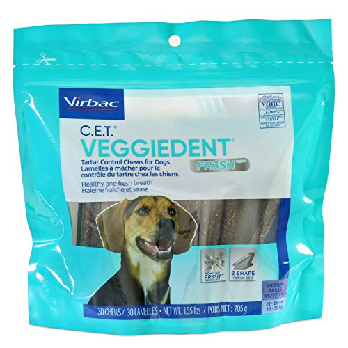 Product Cover Virbac C.E.T. VeggieDent FR3SH Tartar Control Chews For Dogs, Medium
