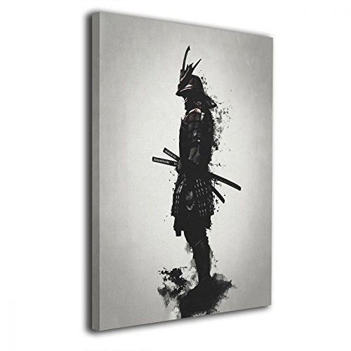 Product Cover Martoo Art Armored Samurai Painted Framed Oil Paintings Printed On Canvas Wall for Office Home Decor Pictures Modern Artwork Hanging for Living Room Decorations Ready to Hang