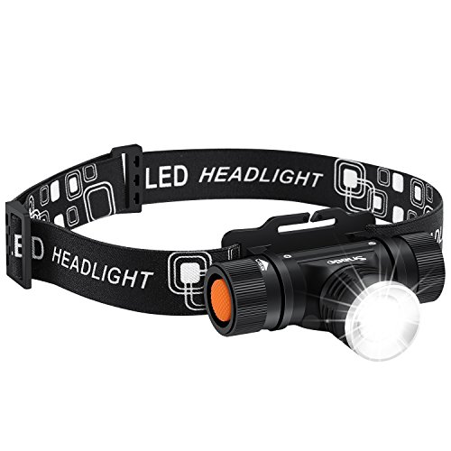 Product Cover LED Headlamp Flashlight, Snado 1000lm Super Bright rechargeable Headlight Flashlight, Waterproof, 3 Modes Zoomable for Hiking, Camping, Reading, Fishing, Hunting,