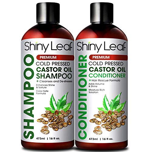 Product Cover Castor Oil Shampoo and Conditioner For Hair Growth, With Organic Castor Oil, Sulfate Free, Curly Hair Approved, Safe for Color Treated Hair, Repair Hair Damage 16 Fl. Oz.