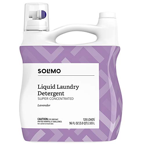 Product Cover Amazon Brand - Solimo Concentrated Liquid Laundry Detergent, Lavender, 128 loads, 96 Fl Oz