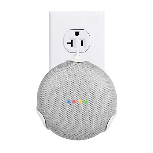 Product Cover LANMU Wall Mount for Google Home Mini,Outlet Shelf Plug-in Bracket Holder for Google Home Mini Smart Voice Assistants, Space-Saving Accessories