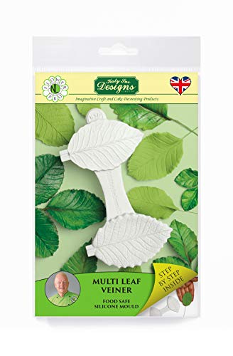 Product Cover Multi Leaf Veiner Silicone Sugarpaste Icing Mold, Flower Pro by Nicholas Lodge for Cake Decorating, Crafts, Cupcakes, Sugarcraft, Candies, Cards and Clay, Food Safe Approved, Made in The UK