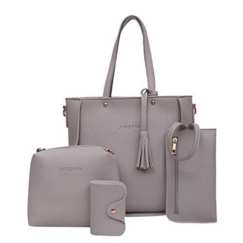 Product Cover Clearance Sale! Women Four Set Handbag Shoulder Bags Tote Bag Wallet Bags ZYEE
