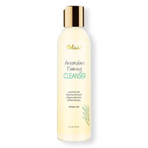 Product Cover Antioxidant Gentle Foaming Facial Cleanser with Organic Aloe Vera, Dead Sea Salts and Plant Extracts. Hydrating Daily Cleansing for Men and Women 