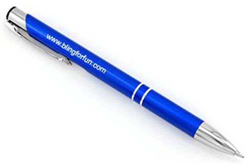 Product Cover Gifts Infinity Engraved/Personalized Metal Ball Point Pen. (Metal Pen 1, Blue)