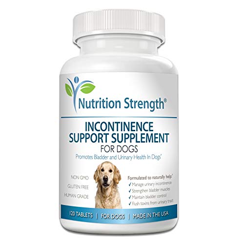 Product Cover Nutrition Strength Dog Incontinence Support, Supplement for Dog Bladder Health, Organic Support for Dogs Leaking Urine, Promotes Dog Bladder Control, 120 Chewable Tablets