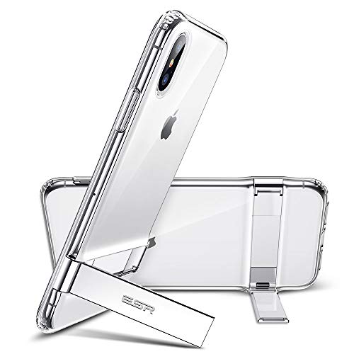 Product Cover ESR Metal Kickstand Case for iPhone Xs Max, [Vertical and Horizontal Stand] [Reinforced Drop Protection] Flexible Soft TPU for iPhone 6.5 inch(2018)(Jelly Clear)