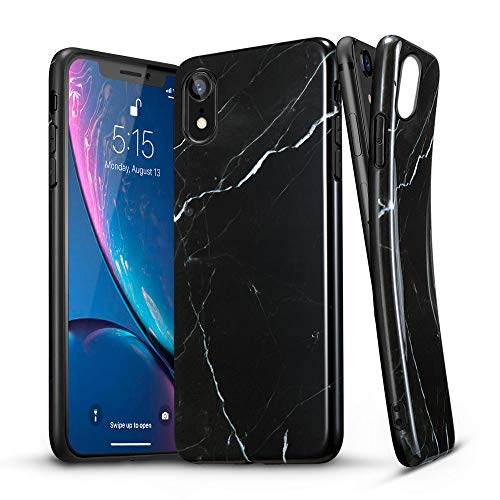 Product Cover ESR Marble Case for iPhone XR, Slim Soft Flexible TPU Marble Pattern Cover for The iPhone XR 6.1'' (Released in 2018), Black Sierra
