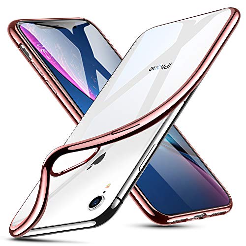 Product Cover ESR Essential Twinkle Case for iPhone XR, Slim Soft TPU Cover [Supports Wireless Charging] for The iPhone XR 6.1'' (Released in 2018), Pink Frame