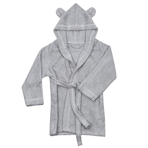 Product Cover Natemia Extra Soft Hooded Bathrobe for Kids | Highly Absorbent, Plush, Rayon from Bamboo Baby Bath Robe | for Girls,Toddlers, Newborns & Infants | Great Baby Shower/Registry Gift