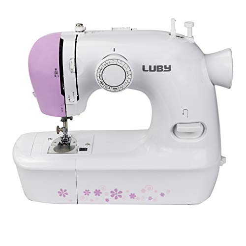 Product Cover Luby Portable Sewing Machine Double Thread Free Arm Best for Beginner and Advanced User 12 Built-in Stitches
