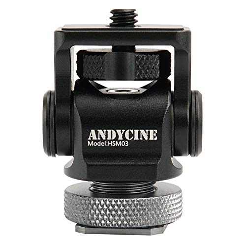 Product Cover ANDYCINE Mini Hot Shoe Stand Monitor Mount Vlogger Original Mount 176 Degree Upper Rotation 360 Degree Base Rotations with Screw Fixture Camera EDC Tools Box(Version 1.2)