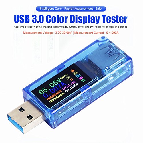 Product Cover MakerHawk USB 3.0 Tester, USB Power Meter, 3.7-30V 0-4A Voltage Tester Multimeter, USB Current Meter Tester, IPS Color Display Voltmeter Ammeter, USB Charger Tester AT34