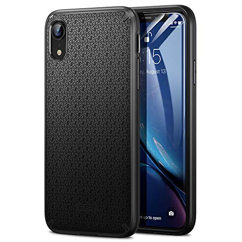 Product Cover ESR Kikko Slim Case for iPhone XR, Flexible and Secure Grip Design Cover [Air-Guard Corners] [Easy Grip] for The iPhone XR, Black