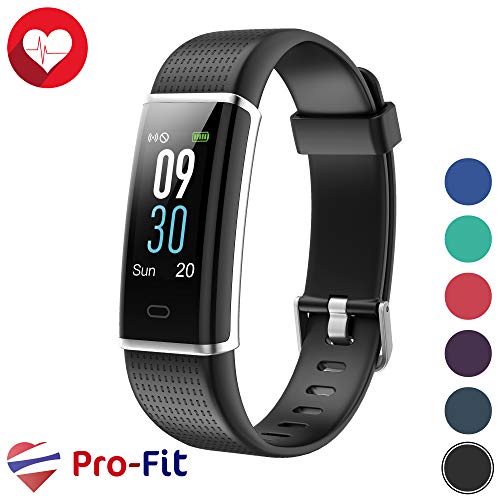 Product Cover Pro-Fit Fitness Tracker, Activity Tracker with Color Screen, Heart Rate Monitor, 14 Sports Modes & Sleep Monitor, IP67 Waterproof Pedometer Watch, VeryFitPro Smart Wristband, Android & iOS (Black)
