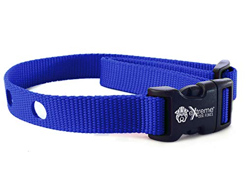 Product Cover Extreme Dog Fence Dog Collar Replacement Strap - Blue - Compatible with Nearly All Brands and Models of Underground Dog Fences