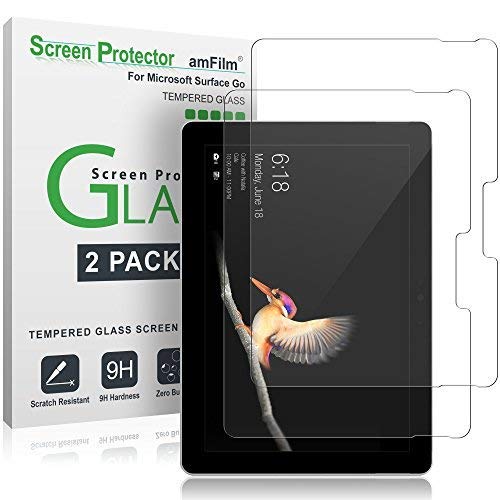 Product Cover amFilm Surface Go Screen Protector Glass (2 Pack), Tempered Glass Screen Protector for Microsoft Surface Go 2-Pack