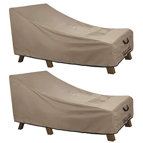 Product Cover ULTCOVER Waterproof Patio Lounge Chair Cover Heavy Duty Outdoor Chaise Lounge Covers 2 Pack - 76L x 32W x 32H inch