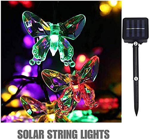 Product Cover Hardoll Decorative Light Solar String 30 LED Butterfly Plastic Lamp (Multicolour)