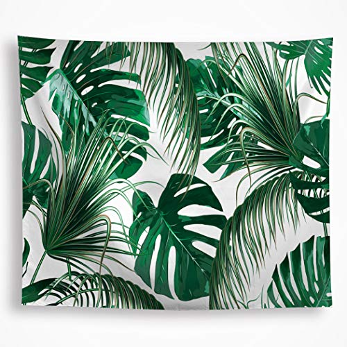 Product Cover VAKADO Green Tropical Leaves Tapestry Wall Hanging Nature Palm Tree Leaf Banana Leaves Plants Wall Art for Room Dorm Bedroom Home Decor 51