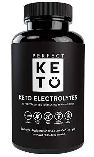 Product Cover Perfect Keto Flu Electrolyte Supplement: Electrolytes Capsules for Low Carb Diet or Ketogenic Diet to Balance Mind & Body. Energy Supplements, Sodium, Potassium, Magnesium (1 Bottle, 120 Count)