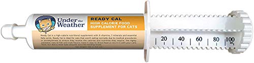 Product Cover Under the Weather Pets | Ready Cal for Cats 3.5oz | High Calorie Nutritional Supplement for Weight Gain & Cat Not Eating | 9 Vitamins, 7 Minerals, Fatty Acids | Palatable Natural Fish & Malt Flavor