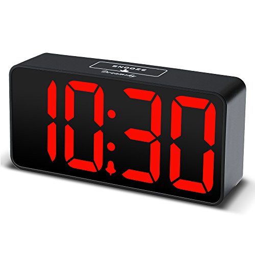 Product Cover DreamSky Compact Digital Alarm Clock with USB Port for Charging, Adjustable Brightness Dimmer, Green Bold Digit Display, 12/24Hr, Snooze, Adjustable Alarm Volume, Small Desk Bedroom Bedside Clocks.