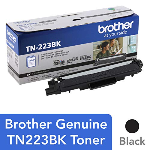 Product Cover Brother Genuine TN223BK, Standard Yield Toner Cartridge, Replacement Black Toner, Page Yield Up to 1,400 Pages, TN223, Amazon Dash Replenishment Cartridge