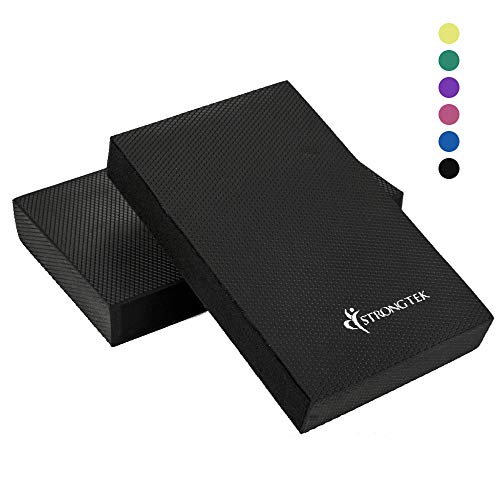 Product Cover Balance Pad, Balancing Foam Pad, Large 2 in 1 Yoga Foam Cushion Exercise Mat, Knee Pad for Fitness and Stability Training, Stretching, Pilates, Physical Therapy, Core Trainer Board (Black, Large)