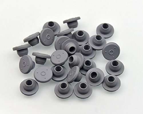 Product Cover WellieSTR 100 Pieces Self Healing Rubber Injection Ports 13mm Rubber Bottle Stoppers (Steam Sterilization Safe) for sealing 1/4 inch or 7.5mm opening