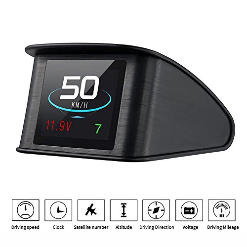 Product Cover TIMPROVE T600 Universal Car HUD Head Up Display Digital GPS Speedometer with Speedup Test Brake Test Overspeed Alarm TFT LCD Display for All Vehicle