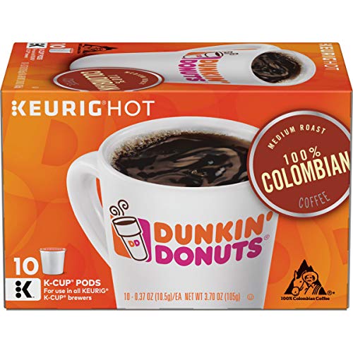 Product Cover Dunkin' Donuts Coffee, Medium Roast 100% Colombian Coffee, K Cup Pods for Keurig Coffee Makers, 60 Count