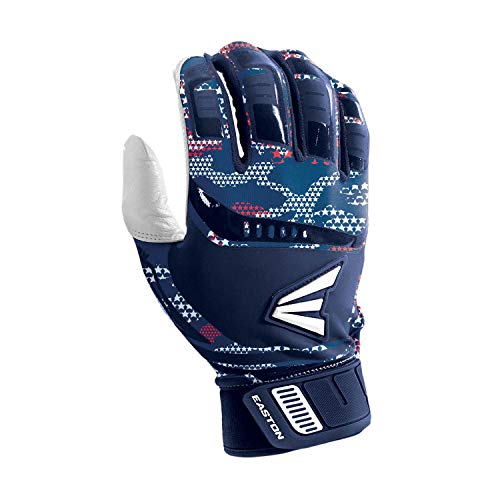 Product Cover EASTON WALK-OFF Batting Gloves | Pair | Baseball Softball | Youth | Small | Stars & Stripes | 2020 | Premium Smooth Leather Palm | Lycra for Flexibility & Silicone for Structure | Neoprene Closure