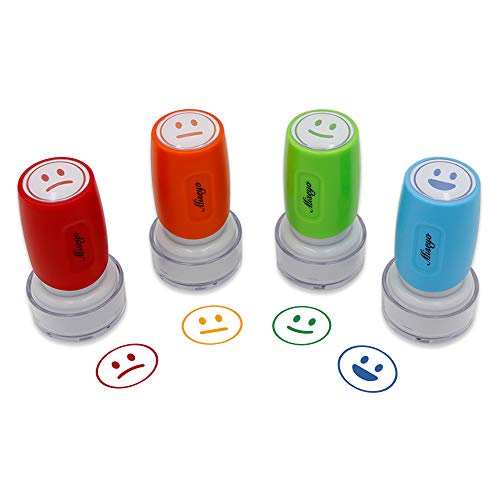 Product Cover Miseyo Pre-Ink Teacher Stamp Set - 4 Color Mood Expressions