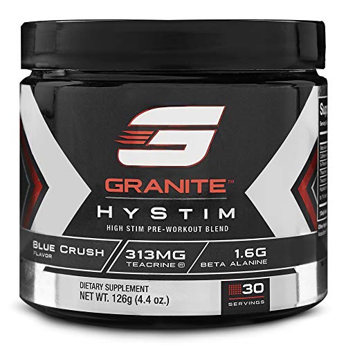 Product Cover Pre-Workout Powder by Granite Supplements | 30 Servings of HyStim Cherry Lime to Maximize Strength, Energy, and Endurance | Includes 350mg Caffeine, Theacrine, and Beta Alanine