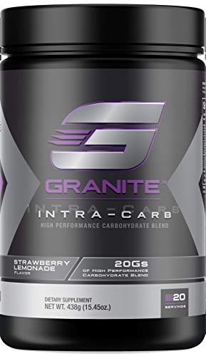 Product Cover Carb Supplement by Granite Supplements: 20 Servings of Intra-Carb Strawberry Lemonade to Train Longer and Harder, No Crash or Upset Stomach | Includes Cyclic Dextrin, Isomaltulose, and Dextrose -438g