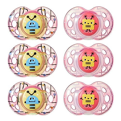 Product Cover Tommee Tippee Closer to Nature Fun Style Soothie Baby Pacifier, 6-18 Months - Unisex, 6 Pack