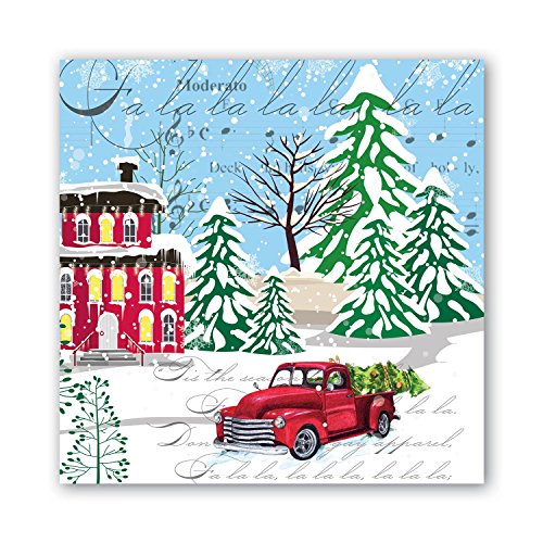Product Cover Michel Design Works 20-Count 3-Ply Paper Luncheon Napkins, Deck The Halls