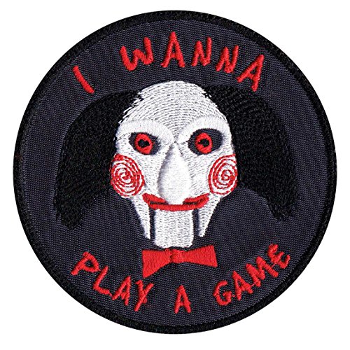 Product Cover Saw Jigsaw John Kramer Wanna Play A Game Horror Movie Inspired Art Patch
