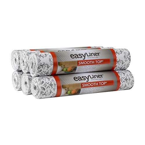 Product Cover Duck Smooth Top Easy Liner Shelf Liner, Top Cabinet Multipack, 6-Rolls, Each 12