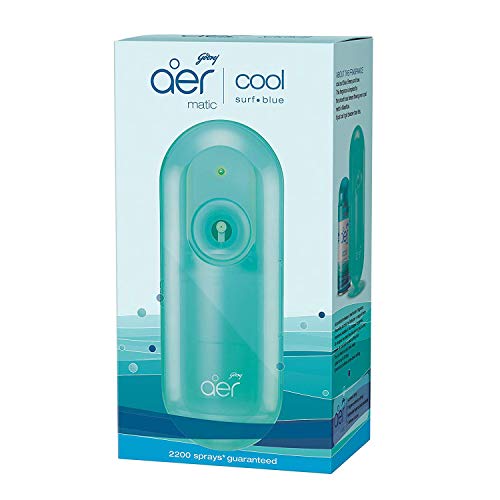 Product Cover Godrej aer matic, Automatic Air Freshener Kit with flexi control - Cool Surf Blue (225 ml)