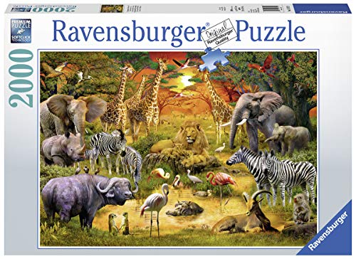 Product Cover Ravensburger 16702 Gathering at The Waterhole - 2000 Piece Puzzle for Adults, Every Piece is Unique, Softclick Technology Means Pieces Fit Together Perfectly