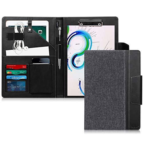 Product Cover Toplive Portfolio Case Padfolio, Executive Business Document Organizer with Letter Size Clipboard, Business Card Holder, Tablet Sleeve(Up to 10.5