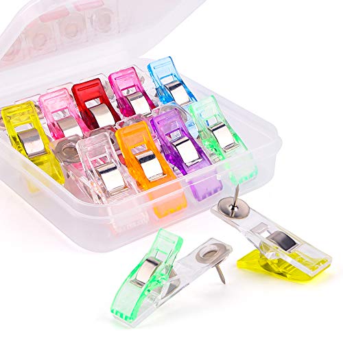 Product Cover Yalis Push Pin Clips 9 Pcs Colorful Pins Clips Creative Paper Clips with Pins for Cork Board and Photo Wall No Holes for The Paper Chrstmas Pendant Decoration Tools (9 Multicolors)