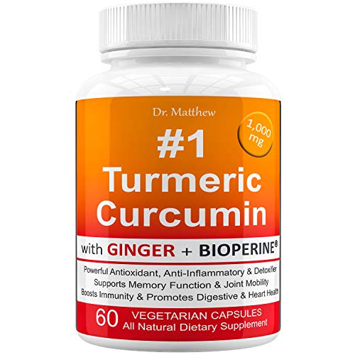 Product Cover Best Turmeric Curcumin with BioPerine Black Pepper and Ginger. 15X High Potency with 95% Curcuminoids. Anti-inflammatory, Joint Support, Anti Aging, Antioxidant Powder