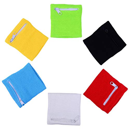 Product Cover SmiDay 6 Pcs Wrist Wallet (Wristband) with Zipper - for Running, Walking, Basketball, Tennis, Hiking, Cross-Fit and More